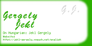 gergely jekl business card